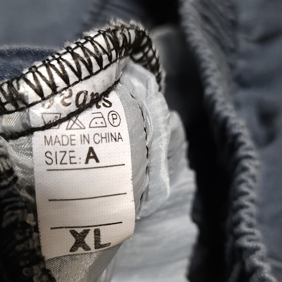 Jeans Skater Y2K Cargo Pockets Elastic Waist Baggy Parachute Hip Hop  Unisex XL - Picture 5 of 8